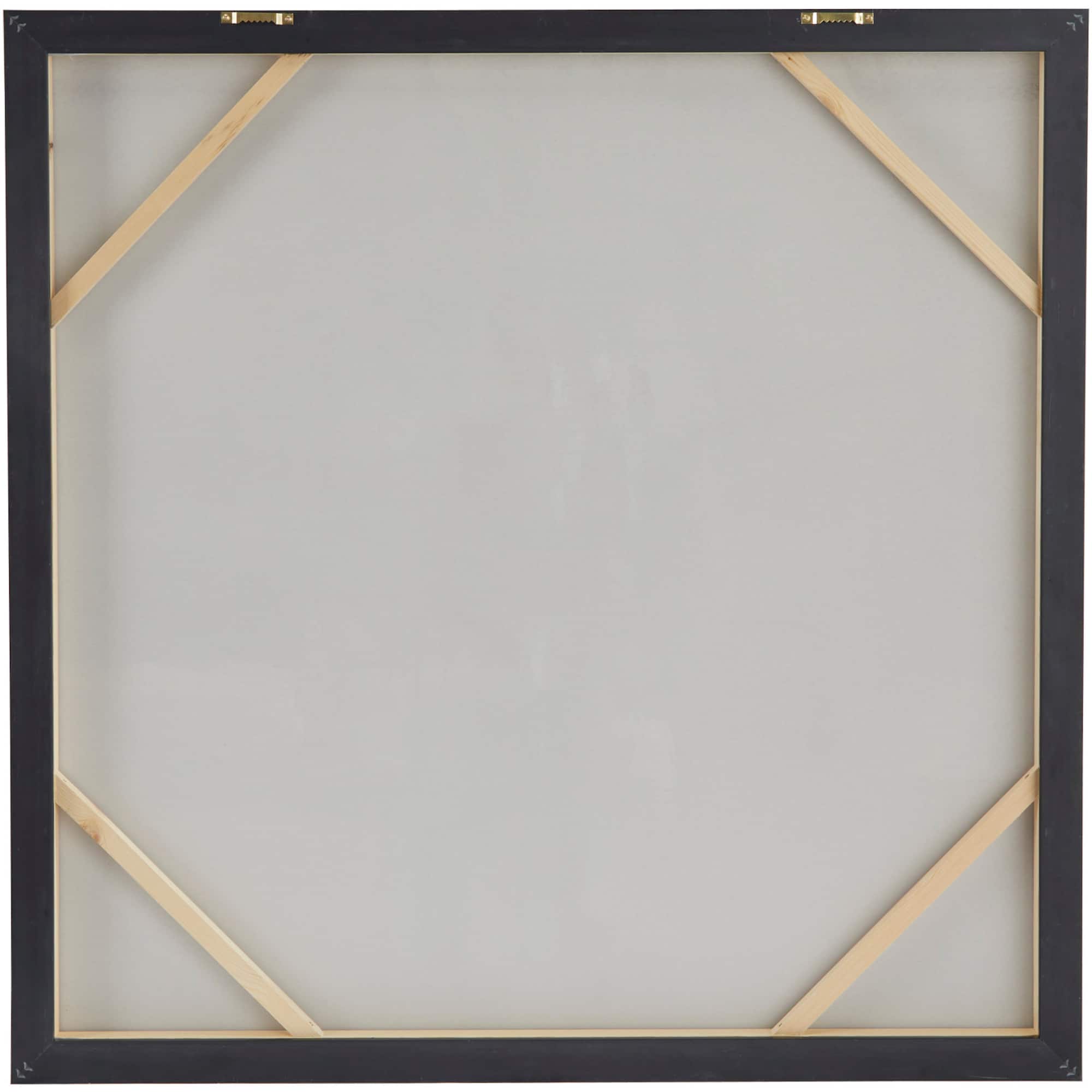 Blue Wood Contemporary Framed Wall Art 40" x 39" x 2"